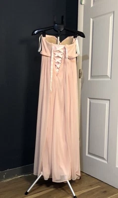 Elegante vestido de noiva sem alças David’s tamanho 0 - Imagem 1 de 4