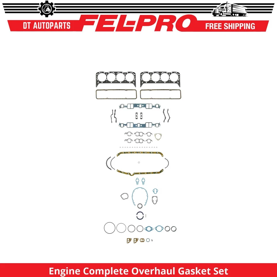 Juego completo de juntas de revisión Fel-Pro para Chevrolet Brookwood Eng 59-61, 1969-72 Foto 1 de 1