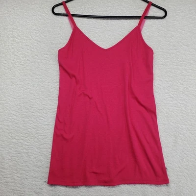 Vintage Juicy Couture Women's Cami Top L Pink Spaghetti Strap Ribbed Knit Y2K - Image 1 of 4
