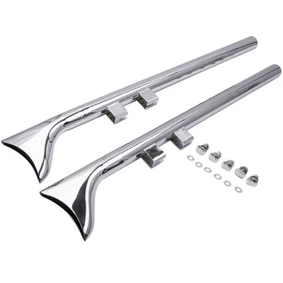 36 "Fishtail Auspuffschlupf an Schalldämpferrohren for Harley Touring Bagger T - Bild 1 von 4