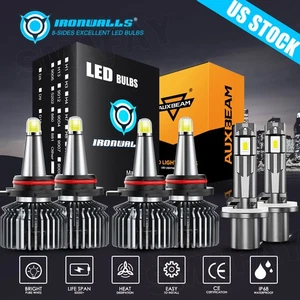 For Chevy Trailblazer 2002-2009 8-sides 9005+9006 LED Headlight/880 Fog Lights - Picture 1 of 17