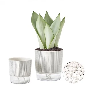 Self Watering Plant Pot,Self Watering Pots for Indoor Plants 6/4 inch 2 Pack ... - Picture 1 of 7