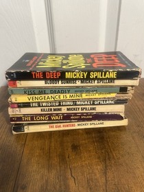 8 vintage MICKEY SPILLANE paperback lot Killer Mine, The Deep, Kiss Me Deadly