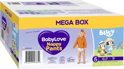 Babylove Nappy Pants Mega Box (Limited Edition), Size 5 (12-17Kg), 75 Pieces ... - image 1 of 4
