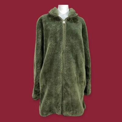 J. ABRIGO DE FELPA DE VELLÓN PARA TRIPULACIÓN CHAQUETA DE INVIERNO PIEL PELUDA PESADA DIFUSA GRANDE EXCELENTE VACACIONES Foto 1 de 4