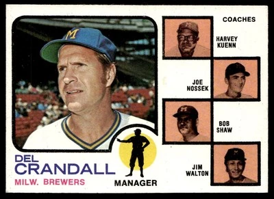1973 Topps #646 Del Crandall   Baseball Milwaukee Brewers - Image 1 of 2