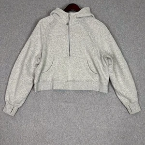 Lululemon Sweatshirt Damen M/L Scuba Oversized Half Zip Hoodie meliert grau - Bild 1 von 9