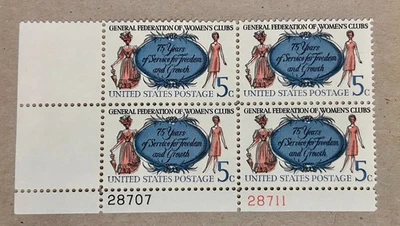 Scott #1316, General Federation of Women's Clubs, 1966 US 5¢ MNH/OG, VF/XF - Image 1 of 2