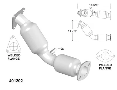 Left Catalytic Converter for 2011-2012 Infiniti FX35 Foto 1 de 2