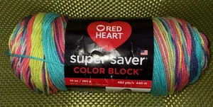Filato Red Heart Super Saver Jumbo Blacklight, Party Time, 10 once, 482 iarde - Foto 1 di 4