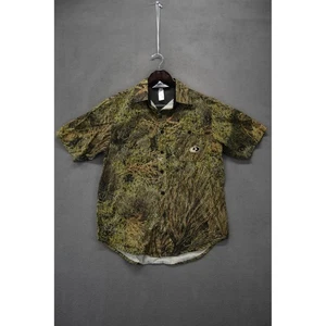 Mossy Oak Pursuits Brush Camo Shirt Mens Medium Short Sleeve Hunting - Picture 1 of 7