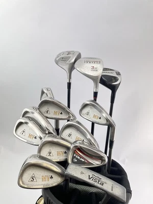 Mens Golf Package Set 13 Clubs Regular Flex /Right /New Grips /Cart Bag /28916 - Image 1 of 4