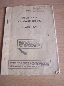 Militär Soldaten Freigabe Buch Armee Klasse A PER Robinson ROAC 14545378 1947 - Bild 1 von 8