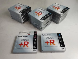 New Fujifilm DVD+R 120 Min. 4.7GB 1x -16x Discs. 14pc Lot - Picture 1 of 8