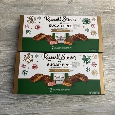 Caja de regalo de dulces de chocolate surtido sin azúcar Russell Stover 12 piezas 6,2 oz X 2 Foto 1 de 3