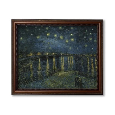 codiarts. 3D Relief Kunstdruck Vincent v. Gogh Sternennacht über der Rhône 40x50 - Bild 1 von 4