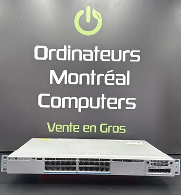 Conmutador UPOE Cisco WS-C3850-24XU-E 24 puertos mGIG 1/2,5/5/10Gb/s/con C3850-NM-4-10G Foto 1 de 4