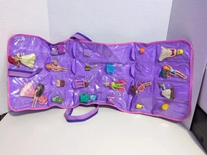 Lot Of Polly Pocket Transport Bag Disney Princess Dolls And Accessories Ariel - Picture 1 of 5