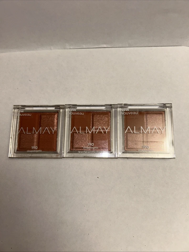 Almay Eye Shadow Quad Palette #190 Unapologetic Copper Peach Multi Lot 3 New - Image 1 of 1