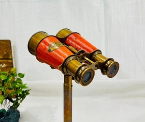 Marine Binocular With Stand Antique Brass Victorian for Collectors, Hiking, Gift - Picture 1 of 5