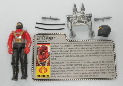 Figura Cobra Astro Viper v1 1988 de colección G.I. GI Joe 3.75 ARAH Lote 100% Completo Foto 1 de 4