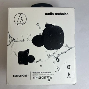 Audio-Technica ATH-SPORT7TW SonicSport Cuffie In-Ear Wireless, Nero - Foto 1 di 7