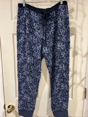 Pantalón de pijama Lucky Brand azul. Cordón suave estampado animal talla L Foto 1 de 4