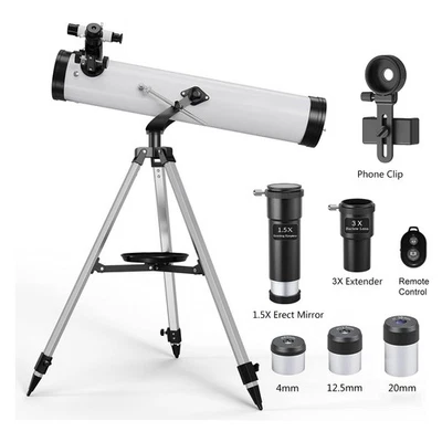 Telescope 700X76mm AZ Astronomical Reflector Telescope for Adults Astronomy - Image 1 of 4