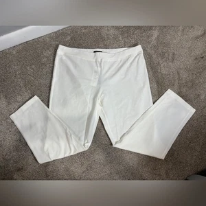 Neu mit Etikett Eileen Fisher waschbare weiße schmale Knöchelhose Stretchkrepp zum Überziehen 1X - Bild 1 von 8