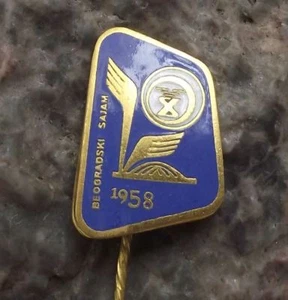 1958 Beogradski Sajam Beograd Belgrado Serbia Feria de Rastreo Expo Pin Insignia - Imagen 1 de 2