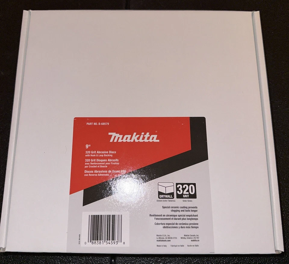 Makita - PACK 25 - B-68579 9" Disco de lijado para paneles de yeso, gancho y bucle, grano 320 Foto 1 de 3