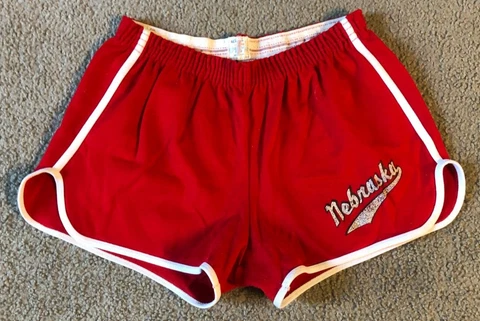 VTG 80s Champion Nebraska Cornhuskers Gym Shorts - Men's XS/Women's Medium Cover