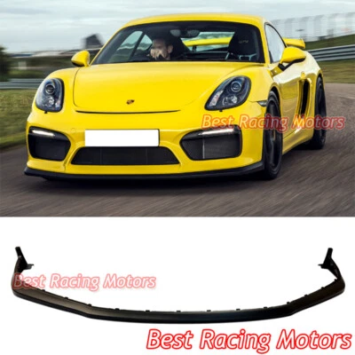 Para Porsche 981 Cayman GT4 2016/Boxster Spyder estilo OE labio de parachoques delantero (PP) Foto 1 de 4