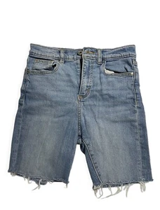 Art Class Girls Denim Shorts Size 10 Light Wash Frayed Hem Casual Summer Wear - Picture 1 of 9
