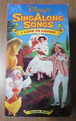 DISNEY'S ~ SING ALONG SONGS ~ I LOVE TO LAUGH ~ VHS ~ VOL. NINE ~ 1+ SHIP  - Image 1 of 3