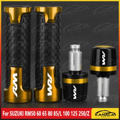 For SUZUKI RM50 60 65 80 85/L 100 125 250/Z Handlebar Grips Handle Bar End Cap - Image 1 of 4