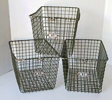 New Listing(3) Vintage American Playground Device Co Metal Gym Locker Wire Baskets Usa Made