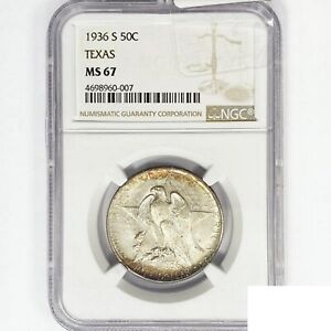1936-S Texas Half Dollar Coin NGC MS67