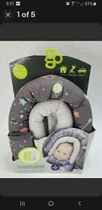 Goldbug Go Baby Duo Head Support & Strap Cover Set - Gray Space