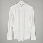 Zara M Mens Regular Wrinkle Free Mens Dress Shirt White Stretch