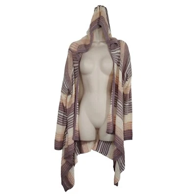 Say What 连帽开衫毛衣开口尺寸 1X 桃色紫色长袖旗帜  — 第 1/4 张图片