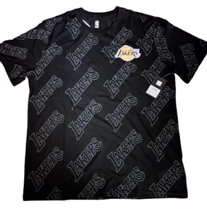 Neu NBA LA Lakers Logo T-Shirt 1X schwarz lila ca. 30" L x 24" B Hülse 8" - Bild 1 von 2