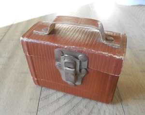 Vintage Mini Cardboard Snap carrying case + handle for Camera? etc 4"x3"x1.75" - Picture 1 of 9