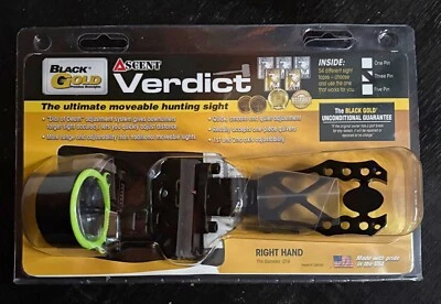 Ouro Preto Ascent Verdict Suporte Rígido Padrão 3 Pinos Mão Direita 0,019 Novo - Imagem 1 de 2