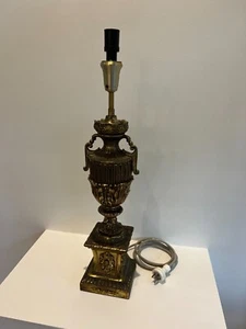 Vintage Large Brass Table Lamp - Solid Heavy Decorative - Picture 1 of 8