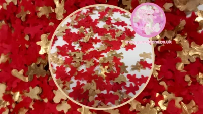 Confeti biodegradable de acebo de Navidad para boda Foto 1 de 4