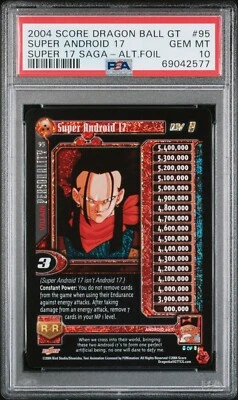 Limited Alt Foil Super Android 17 #95 DBZ DBGT Dragon Ball Z PSA 10 Gem Mint - Image 1 of 2