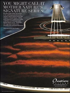 Ovation guitar with matching DW Drums Workshop wood advertisement 2016 ad print - Picture 1 of 3