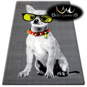 ORIGINAL ANIMAL THEME CARPETS 'FLASH' CHIHUAHUA grey Print Area Rugs Carpet - Picture 1 of 6