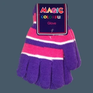 MAGIC- WARM KIDS COLORFULPINK/PURPLE MITTEN GLOVES - Picture 1 of 3